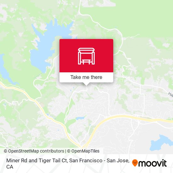 Miner Rd and Tiger Tail Ct map