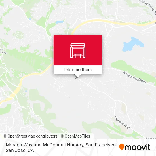 Moraga Way and McDonnell Nursery map