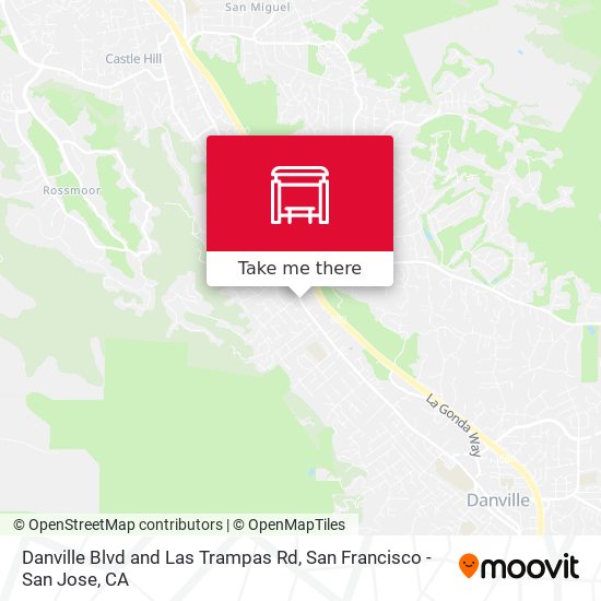 Danville Blvd and Las Trampas Rd map