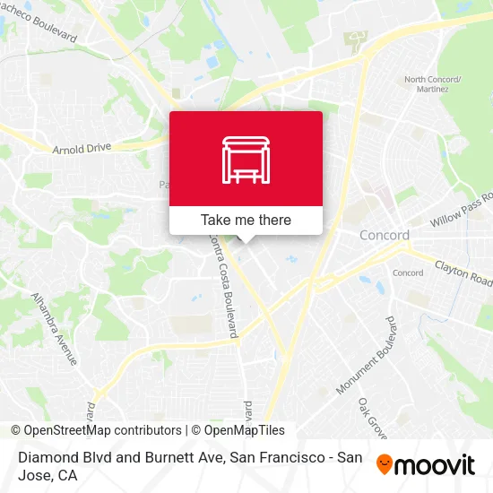 Mapa de Diamond Blvd and Burnett Ave
