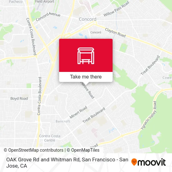 OAK Grove Rd and Whitman Rd map