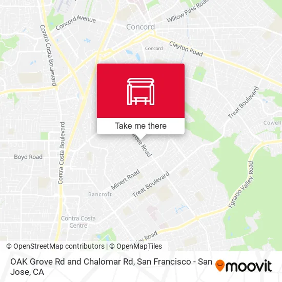 OAK Grove Rd and Chalomar Rd map