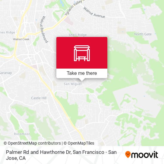 Palmer Rd and Hawthorne Dr map