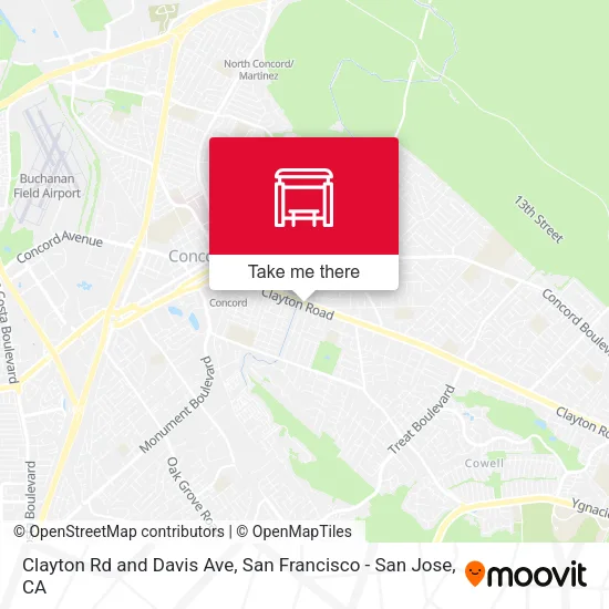 Clayton Rd and Davis Ave map