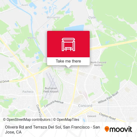 Olivera Rd and Terraza Del Sol map