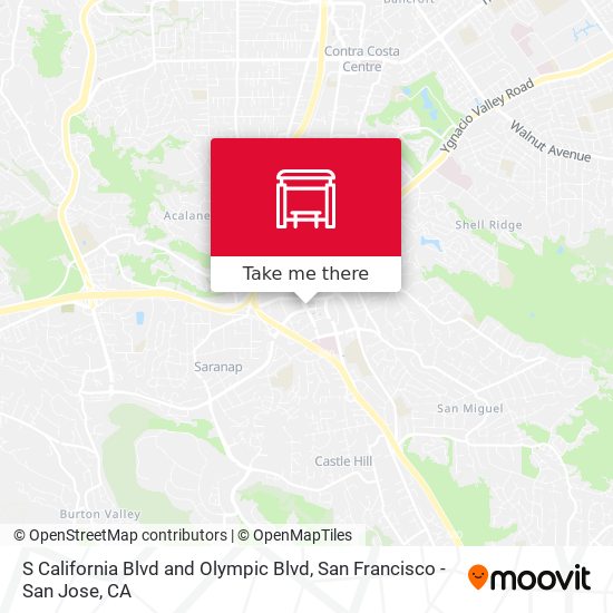 S California Blvd and Olympic Blvd map