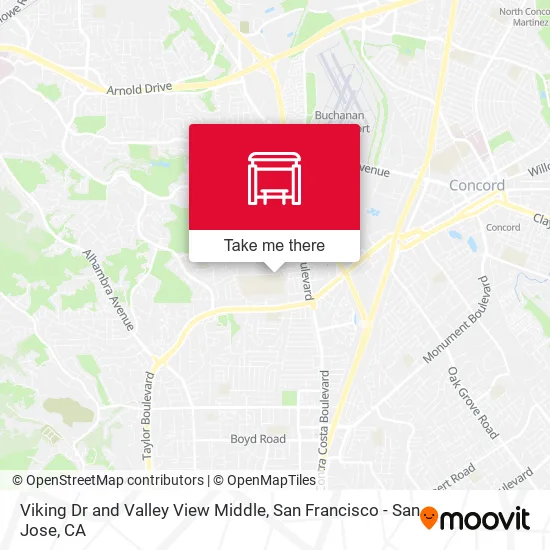 Viking Dr and Valley View Middle map