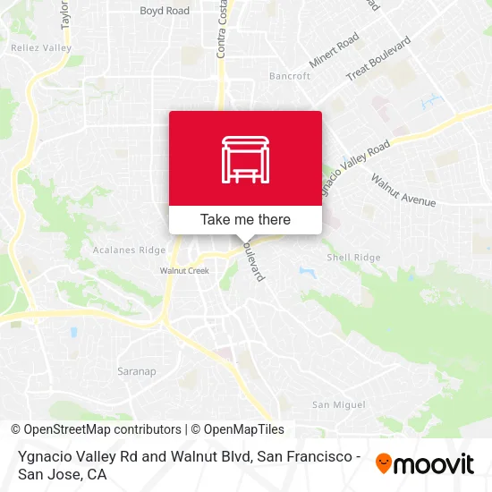 Mapa de Ygnacio Valley Rd and Walnut Blvd