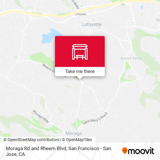 Moraga Rd and Rheem Blvd map