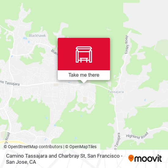 Camino Tassajara and Charbray St map