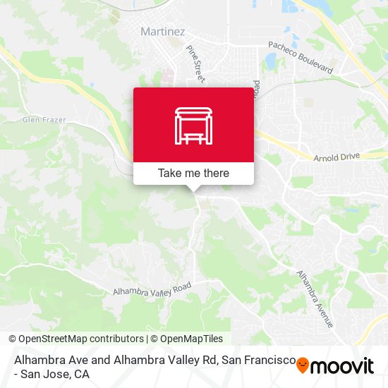 Mapa de Alhambra Ave and Alhambra Valley Rd