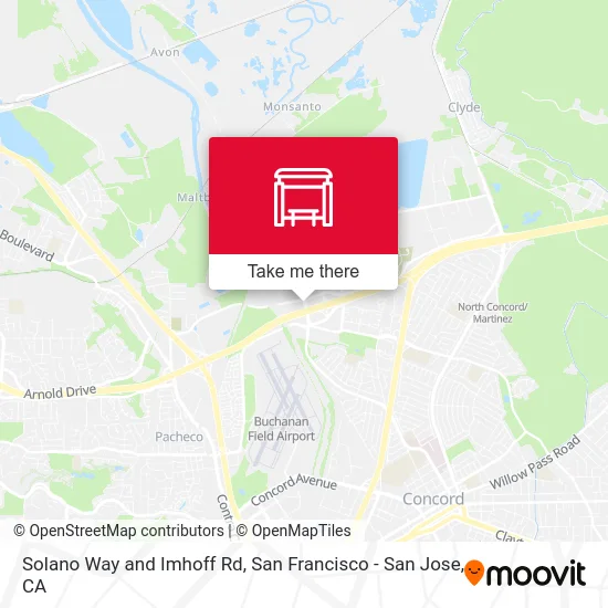 Solano Way and Imhoff Rd map