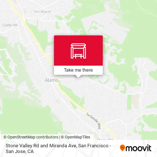 Stone Valley Rd and Miranda Ave map