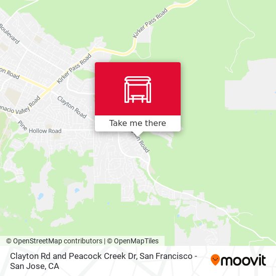 Clayton Rd and Peacock Creek Dr map
