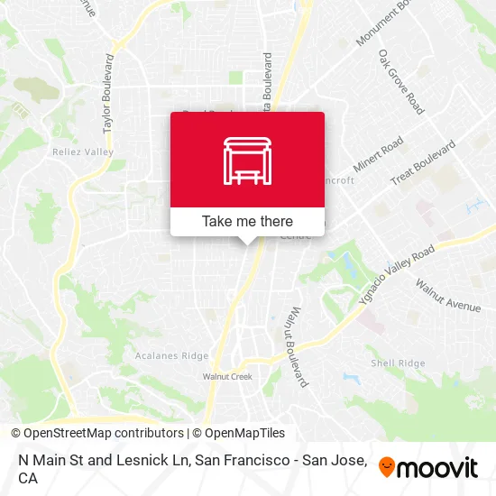 N Main St and Lesnick Ln map