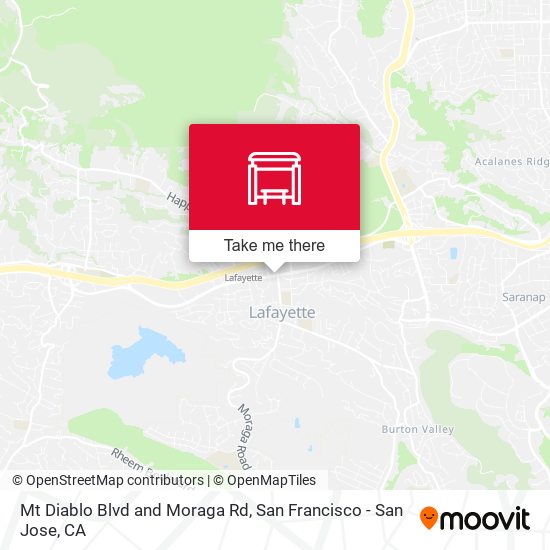 Mapa de Mt Diablo Blvd and Moraga Rd