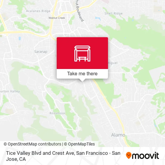 Tice Valley Blvd and Crest Ave map