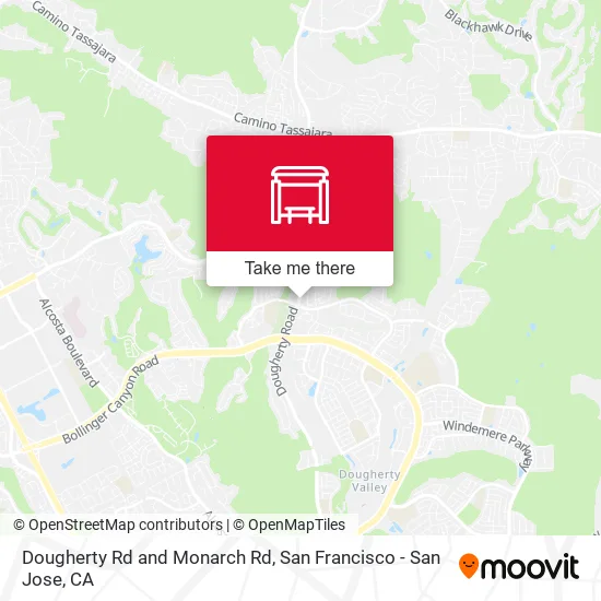 Dougherty Rd and Monarch Rd map