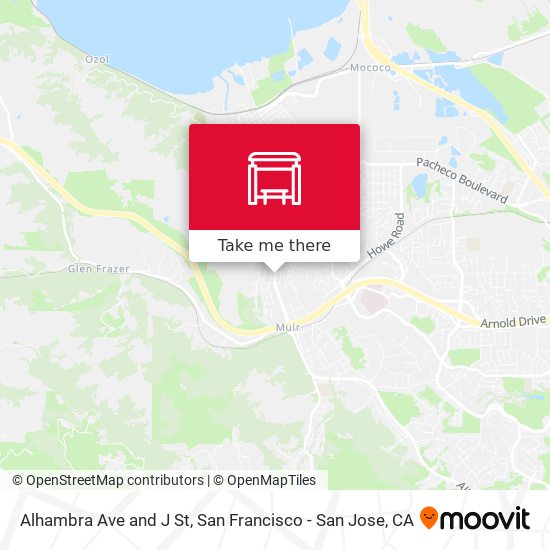 Mapa de Alhambra Ave and J St