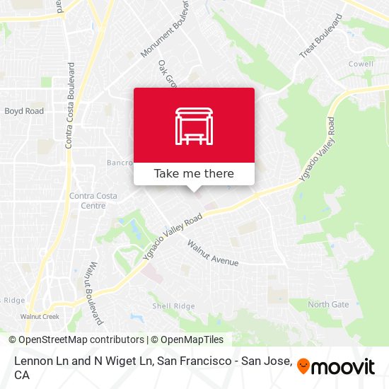 Lennon Ln and N Wiget Ln map