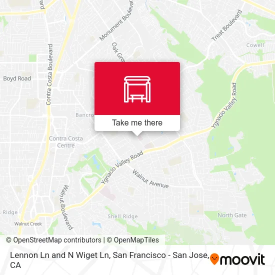 Lennon Ln and N Wiget Ln map