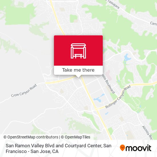 San Ramon Valley Blvd and Courtyard Center map