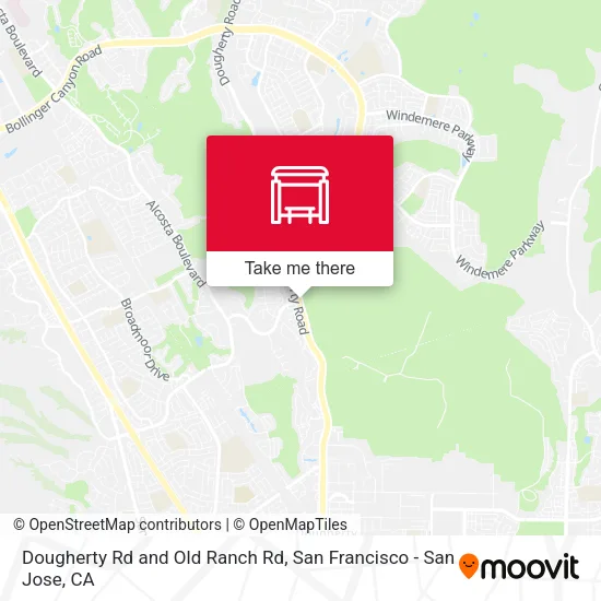Dougherty Rd and Old Ranch Rd map