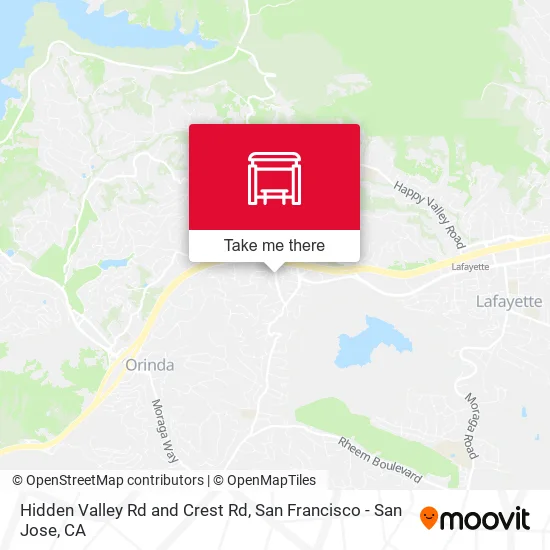 Hidden Valley Rd and Crest Rd map