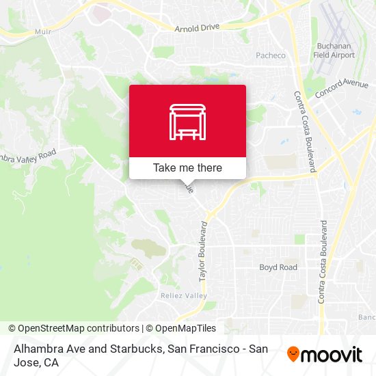 Mapa de Alhambra Ave and Starbucks
