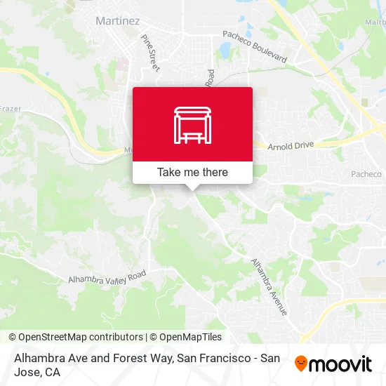 Alhambra Ave and Forest Way map