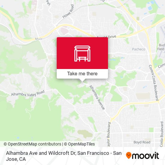 Alhambra Ave and Wildcroft Dr map