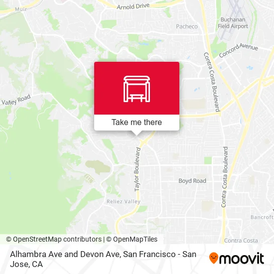 Alhambra Ave and Devon Ave map