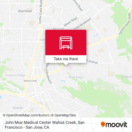Mapa de John Muir Medical Center Walnut Creek