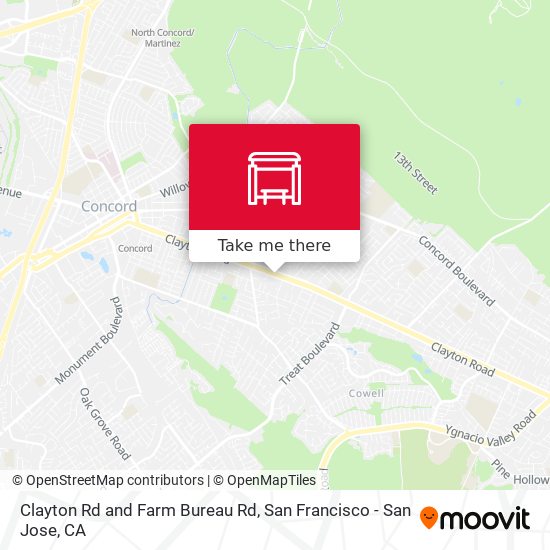 Clayton Rd and Farm Bureau Rd map