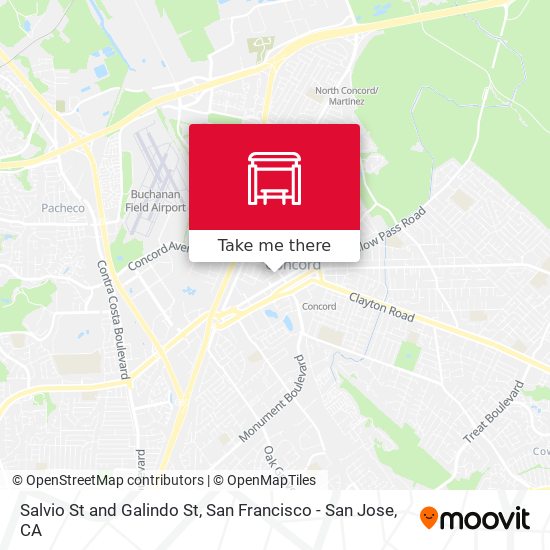 Salvio St and Galindo St map