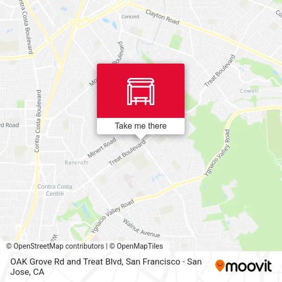 Mapa de OAK Grove Rd and Treat Blvd