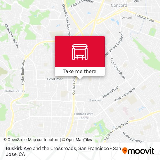 Buskirk Ave and the Crossroads map