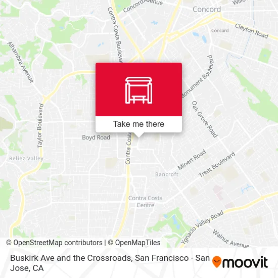 Buskirk Ave and the Crossroads map