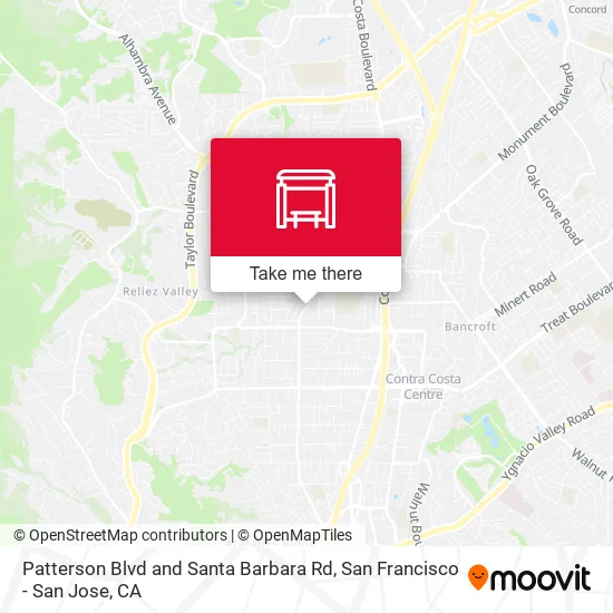 Patterson Blvd and Santa Barbara Rd map