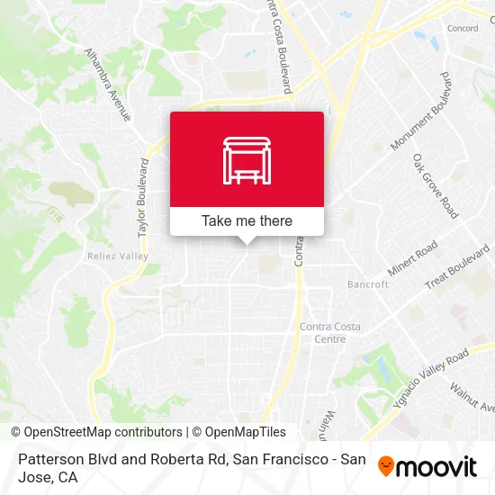Patterson Blvd and Roberta Rd map