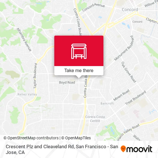 Crescent Plz and Cleaveland Rd map