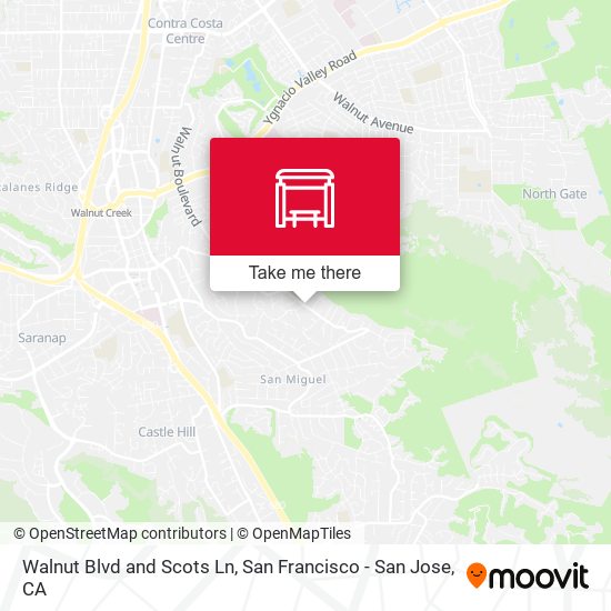 Walnut Blvd and Scots Ln map