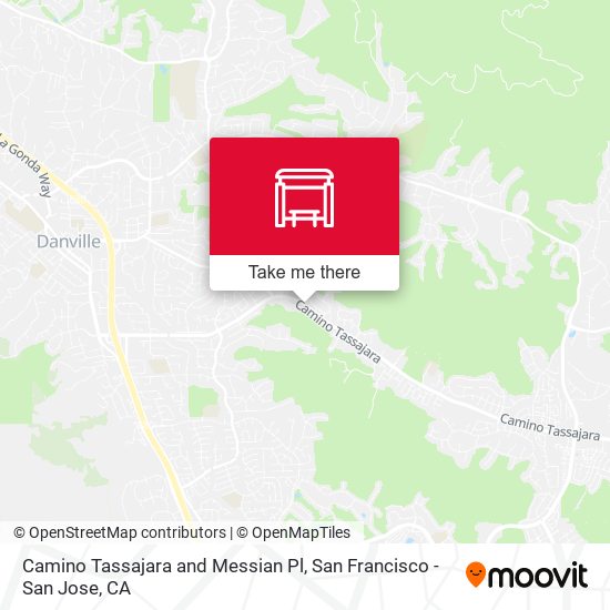 Camino Tassajara and Messian Pl map