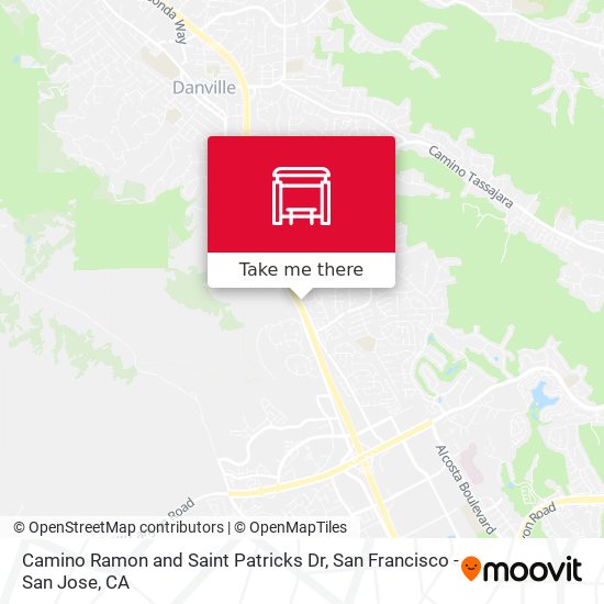 Camino Ramon and Saint Patricks Dr map