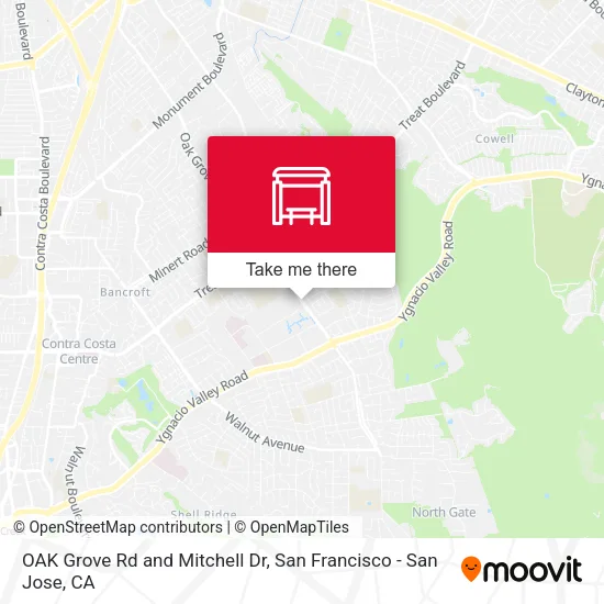 Mapa de OAK Grove Rd and Mitchell Dr