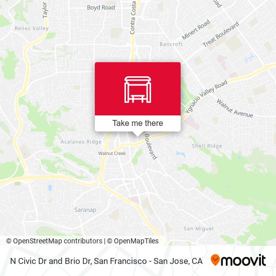 N Civic Dr and Brio Dr map