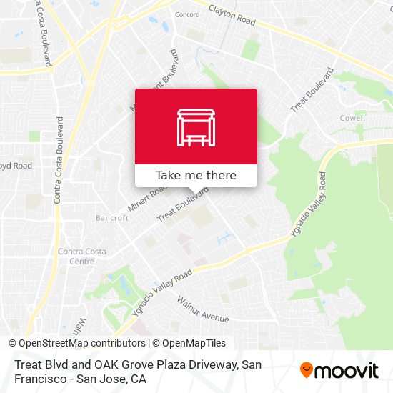 Treat Blvd and OAK Grove Plaza Driveway map