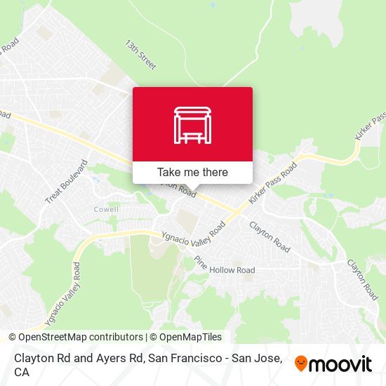 Clayton Rd and Ayers Rd map