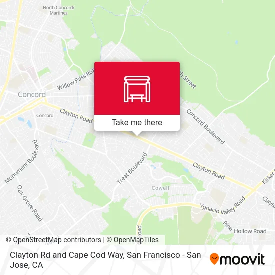 Clayton Rd and Cape Cod Way map