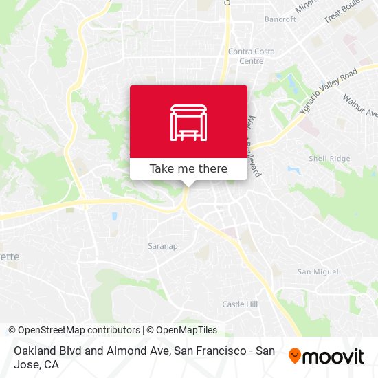 Oakland Blvd and Almond Ave map